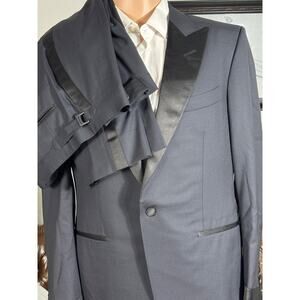 Tom Ford Midnight Blue Peak Lapel Tuxedo James Bond 52R 42R US + 35x30 Trousers